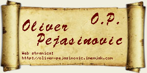 Oliver Pejašinović vizit kartica